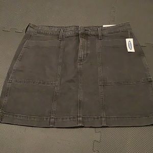 NWT Black Denim Mini Skirt